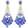 Vintage Crystal Water Drop Earrings For Women With Long Tassels For Wedding And Party Wear