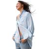 Levis Cool Series Casual Versatile Loose Fit Long Sleeve Shirt Women Shirts Light-Blue 002Z2-0000