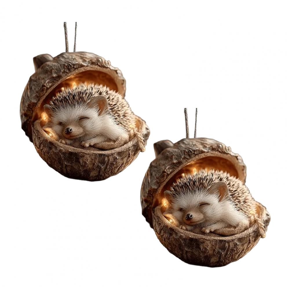 

Texture Holiday Accents Christmas Ornaments Woodland Creature Acorn Ornaments Rustic Christmas Decor for Lovers Acrylic Pine