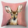 Fun and Cute Animal Pattern Square Cushion Cover for Home Bedroom Living Room Sofa Decoration Throw Pillow