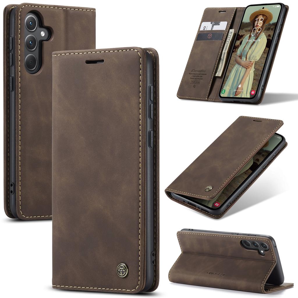 For Samsung Galaxy A56 5G Etui CASEME 013-serien Kortholder Støtte Lær Telefondeksel