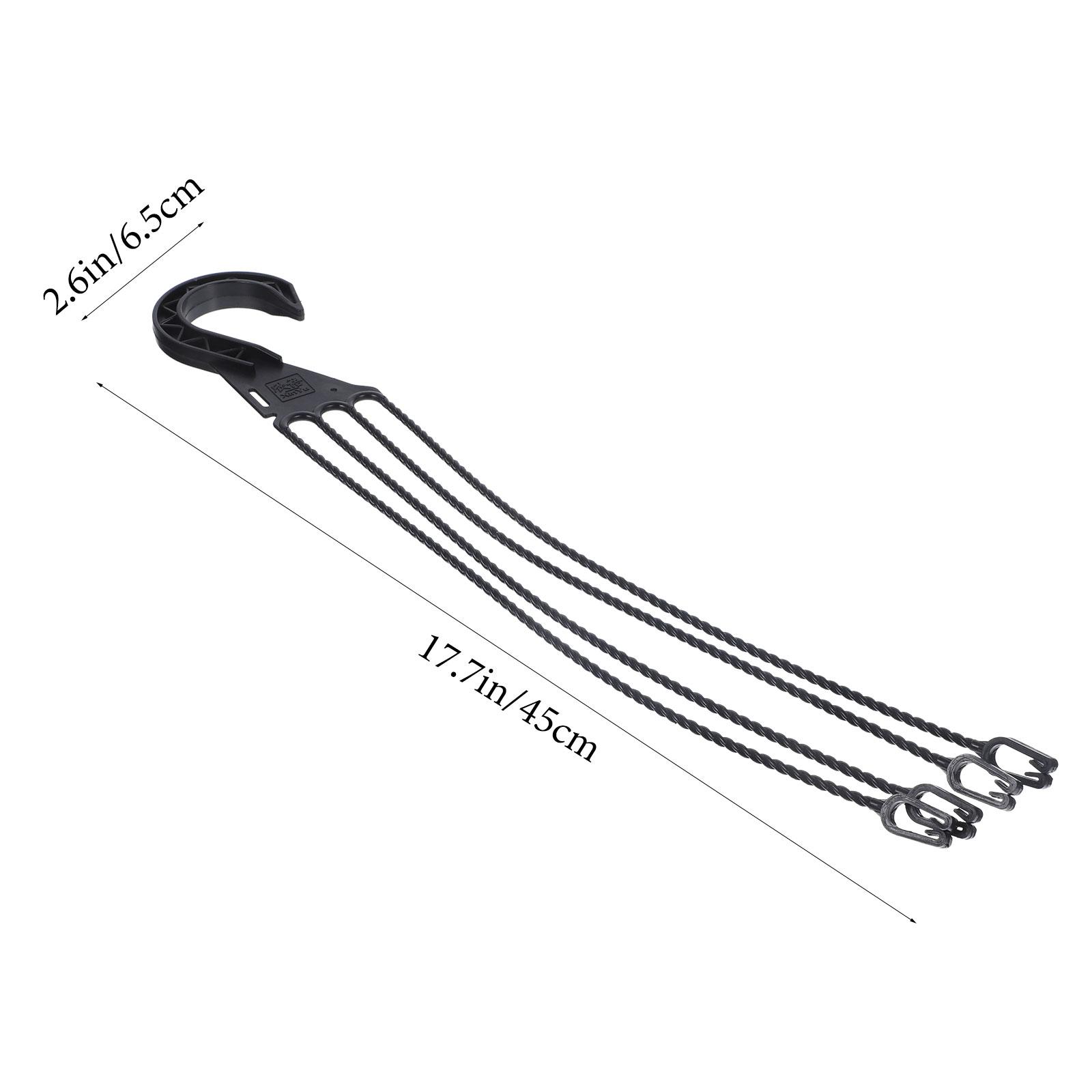 

5Pcs Flower Pot Hanging Hooks Rugged Plastic Planter Hangers Easy Install for Shelves Walls Gardens Terraces Bedrooms Living чёрный