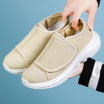 Damen Frühling Neue Schuhe Damen Klettverschluss Mama Schuhe Bequeme Atmungsaktive Freizeitschuhe Damen Plateau Stiefel
