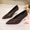 New Retro High Heels Women's Thin Heel Temperament Design Versatile Pointed French 7cm Wedge Heel Women's Shoes