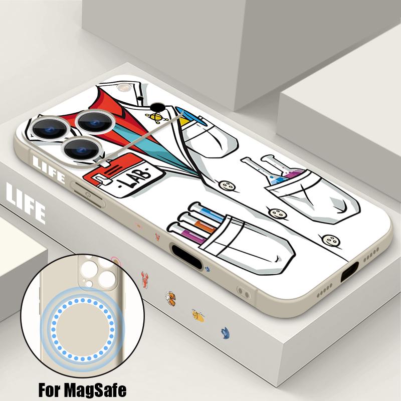 Magnetic For Magsafe Case For iPhone 17 Pro Max Guitar White Robe Print Soft Silicone Phone Back Cover For iPhone 16 15 14 13 Pro Max 16e 17e