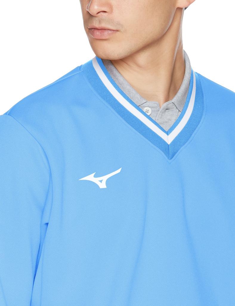 Mizuno Tennis 62JC8002 Blue Size XS to Japanese size Sweatshirt, V-Neck, Thick, Moisture-Wicking, Quick-Drying, Stretch, Unisex, Atoll, Japan,
