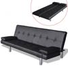 Day and Night - Day and Night Sofa Bed with Two Adjustable Artificial Leather Cushions Black