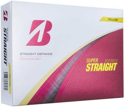 BRIDGESTONE Golf Ball SUPER STRAIGHT 2025 Model 12 Balls Yellow T5YX