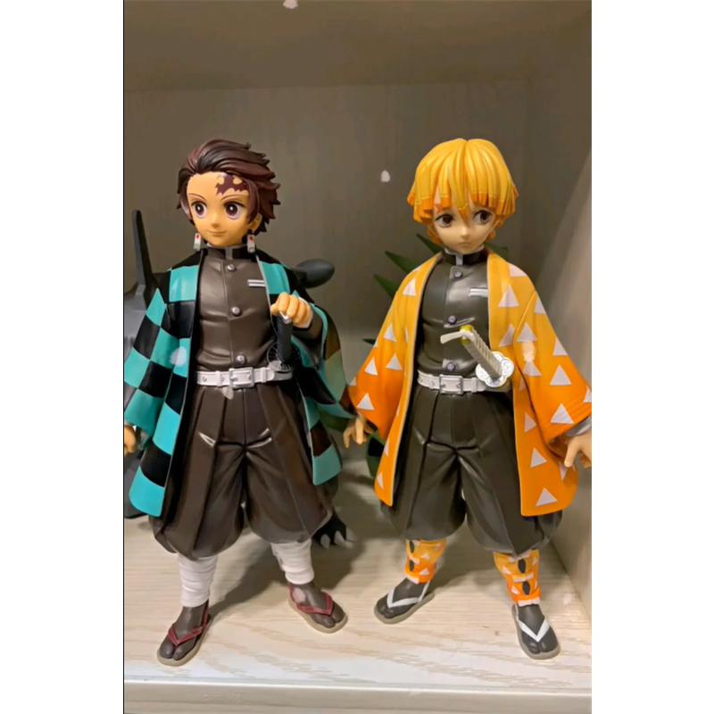 24 CM Anime Demon Slayer Kimetsu No Yaiba Agatsuma / Zenitsu Kamado Tanjiro Action Figure Model Doll Gift For Kids