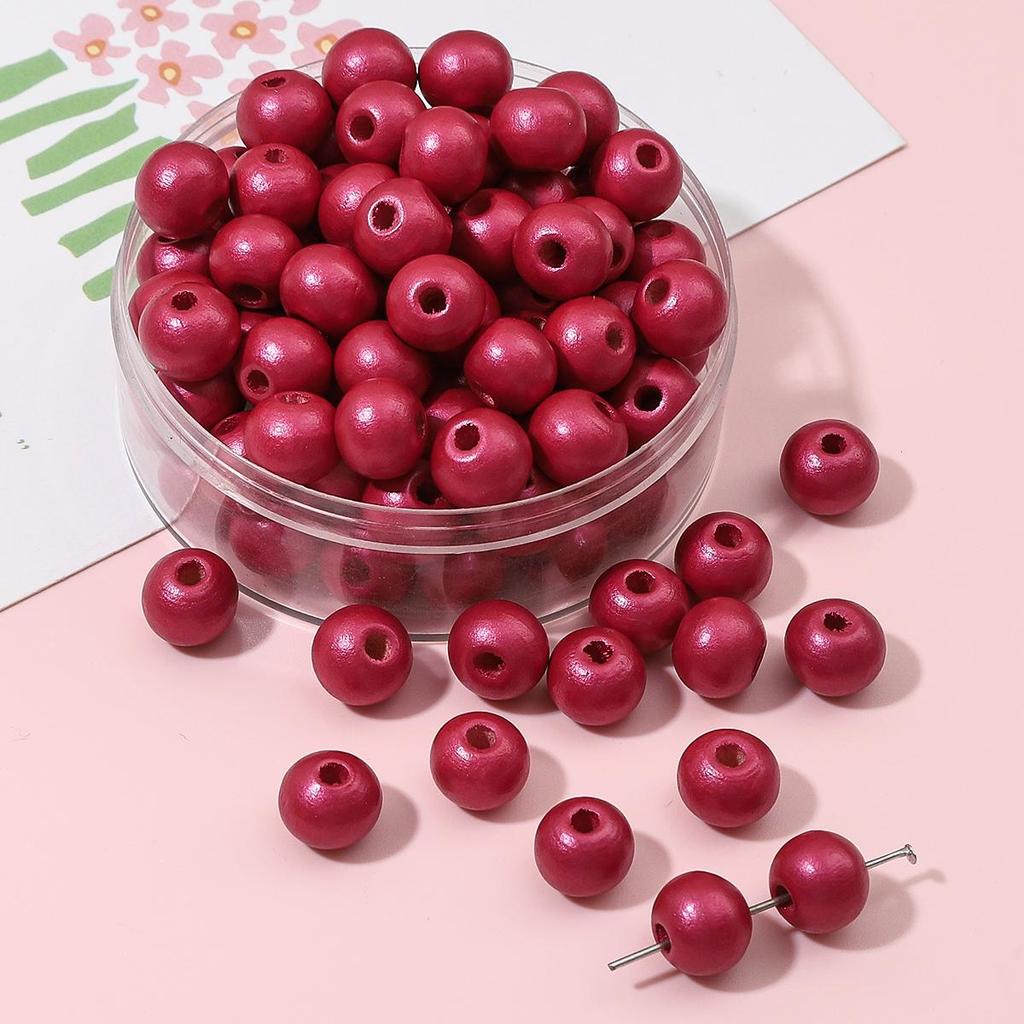 Lot De 5 Perles Nacrées Rondes Rouge - Diamètre 10 Mm - Marque Preciosa, Fabriqué En France, Neuf
