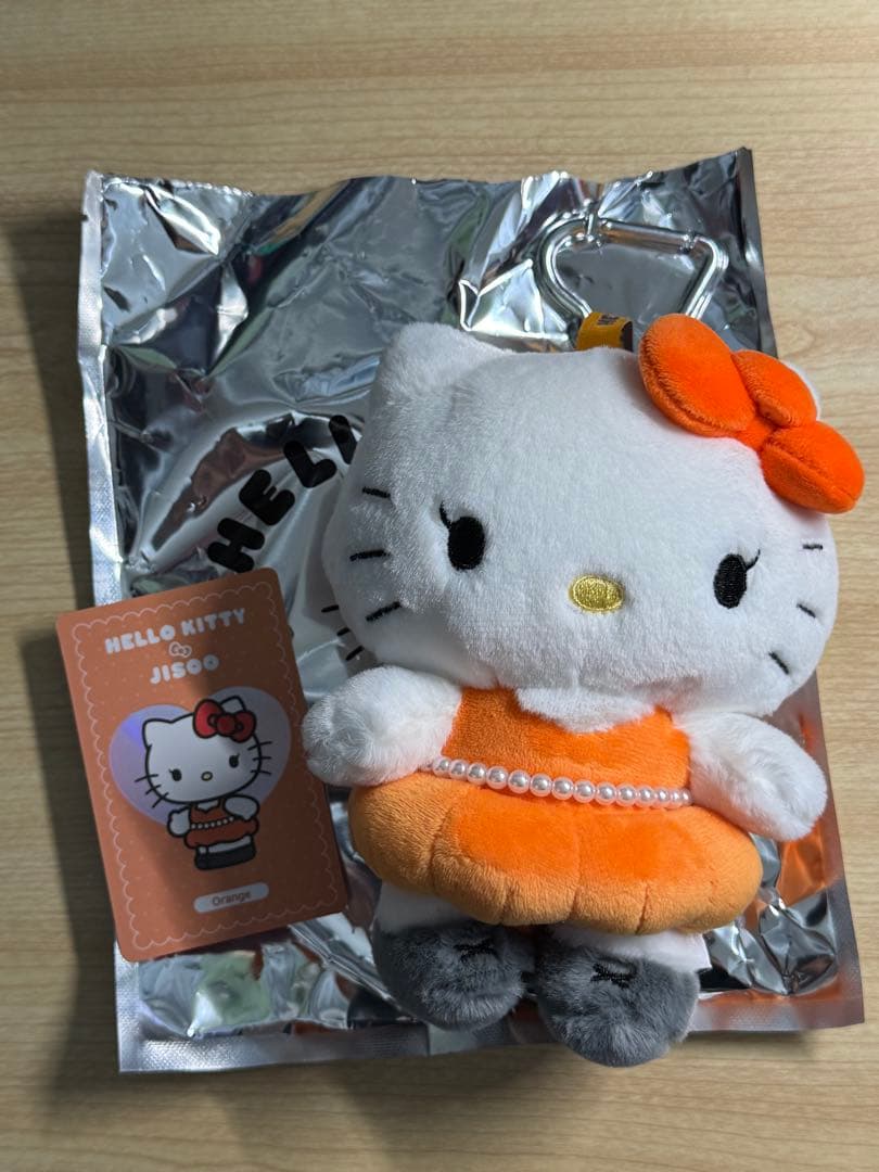 [USED] BLACKPINK Jisoo Kitty Plush Keyring Orange Korea
