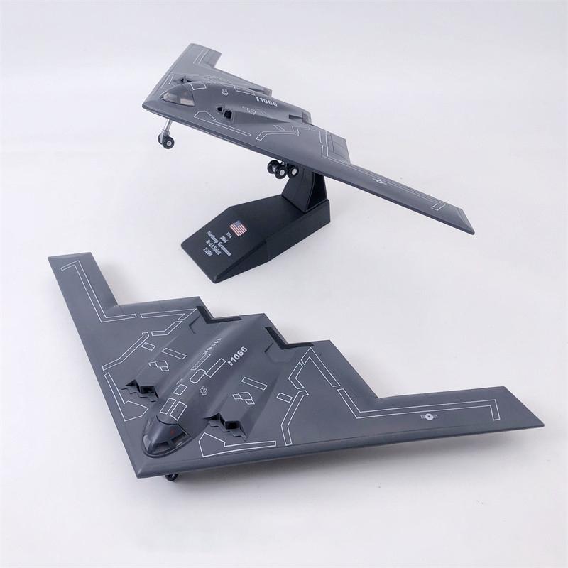 Støpt metall 1/200 Skala B2 USAF B-2A Bomber Fly Fly Fly Replika Modell Leke For Utstilling Samling