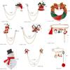 Gift Brooches Snowman Santa Claus Christmas Jewelry Christmas Brooch Xmas Pins Enamel Badges