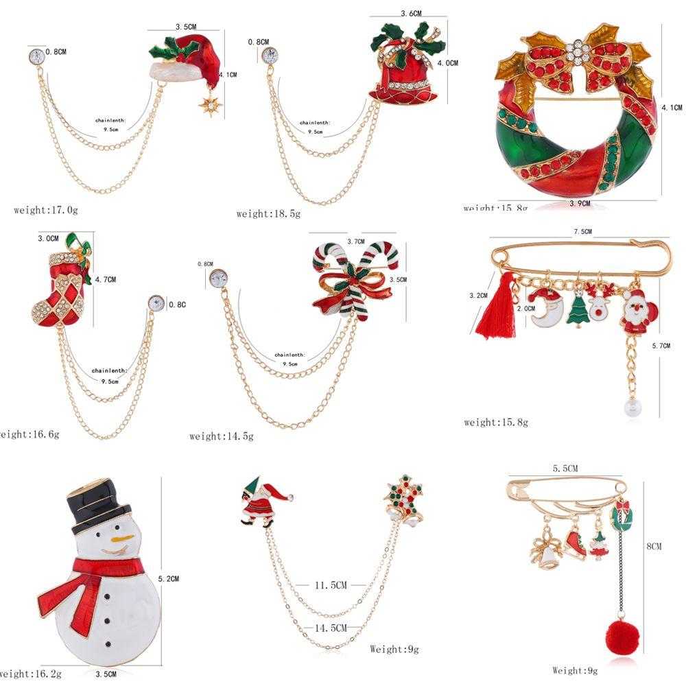 Gift Brooches Snowman Santa Claus Christmas Jewelry Christmas Brooch Xmas Pins Enamel Badges