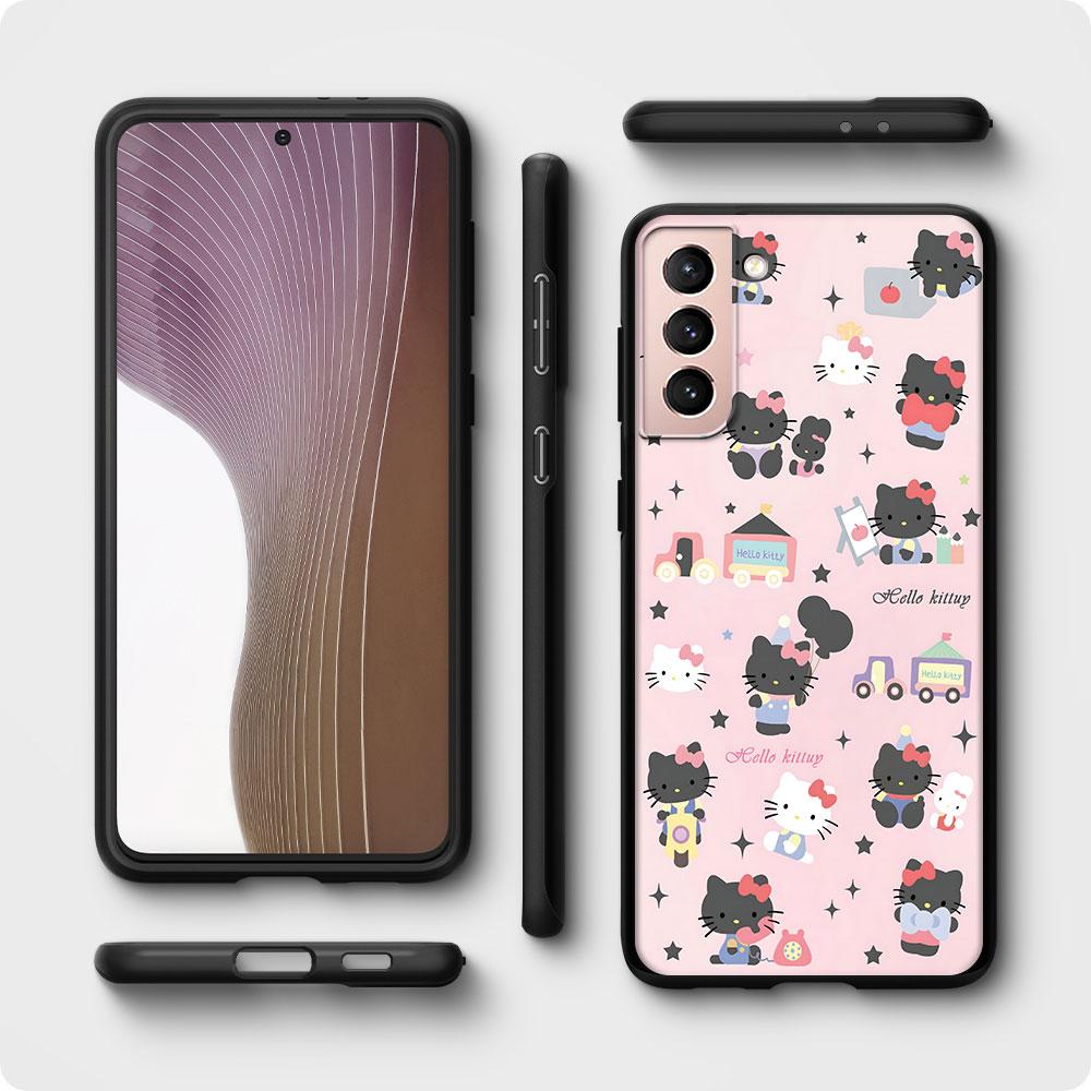 Hello Kitty Kawaii KT Cat Case for Samsung Galaxy S23 S10e S10 S21 FE S22 S9 S24 Ultra S20 Plus Soft Black TPU Phone Cover