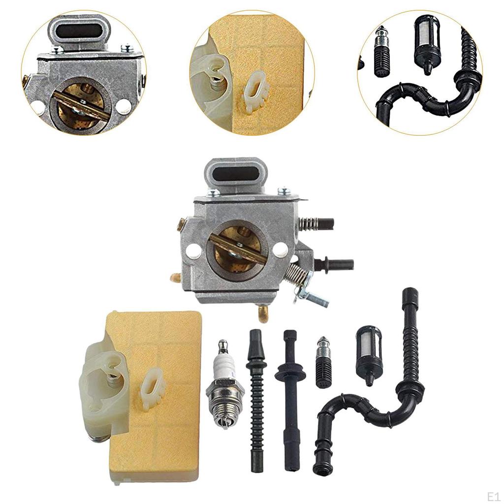 Carburetor Kit with Line Air Filter Spark Plug for Sthil 029 MS290 039 MS390