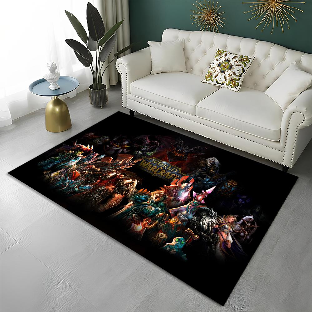 WOW Game World of Warcraft Gamer HD Teppich für Zuhause Wohnzimmer Schlafzimmer Sofa Fußmatte Dekor, Kinderteppich Rutschfeste Bodenmatte