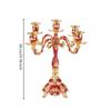 Five-Arm Candelabra Elegant Zinc Alloy Candlestick with Four Feet