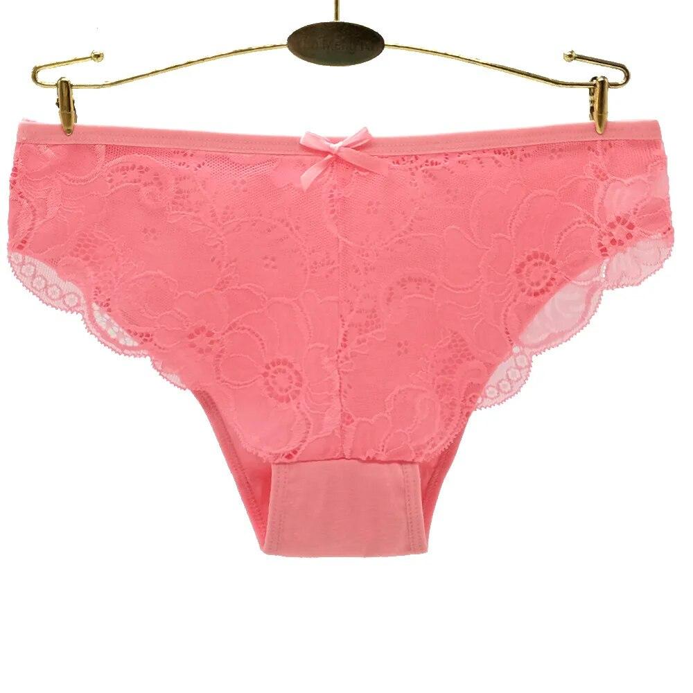 Sexy Floral Lace Transparent Seamless Underwear Women Panties Coton Lingerie Panties 6 Pcs/set