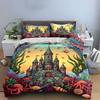 "Whimsical underwater castle dreams" Bedding sets Duvet covers Pillowcases(1* Duvet Cover 2* Pillowcases without duvet insert)
