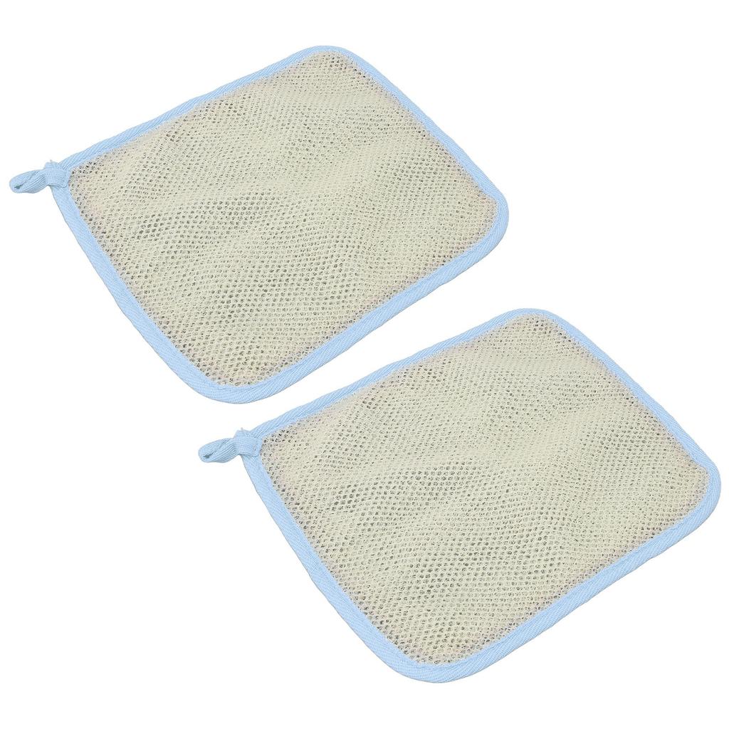 2 Pcs Nylon Bath Cloth Fine Mesh Multifunctional Dual Sided Exfoliating Deep Cleaning Bath Cloth