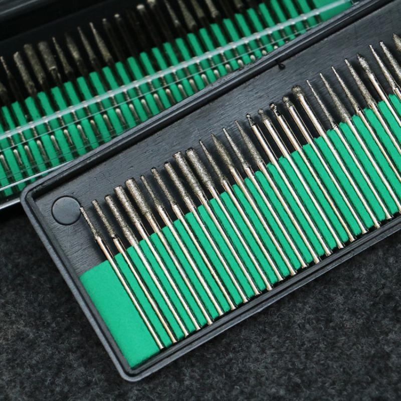 30Pcs/set Diamond Grinding Head  Metal Grinding Head Jade Wenwan Engraving Grinding Electric Grinding Machine Electric Grinding Accessories