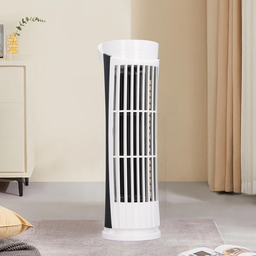 Tower Fan 90 Degree Oscillating Fan with 2 Speeds Light Standing Bladeless Fan 34dB Quiet USB 2.0 for Indoors Bedroom