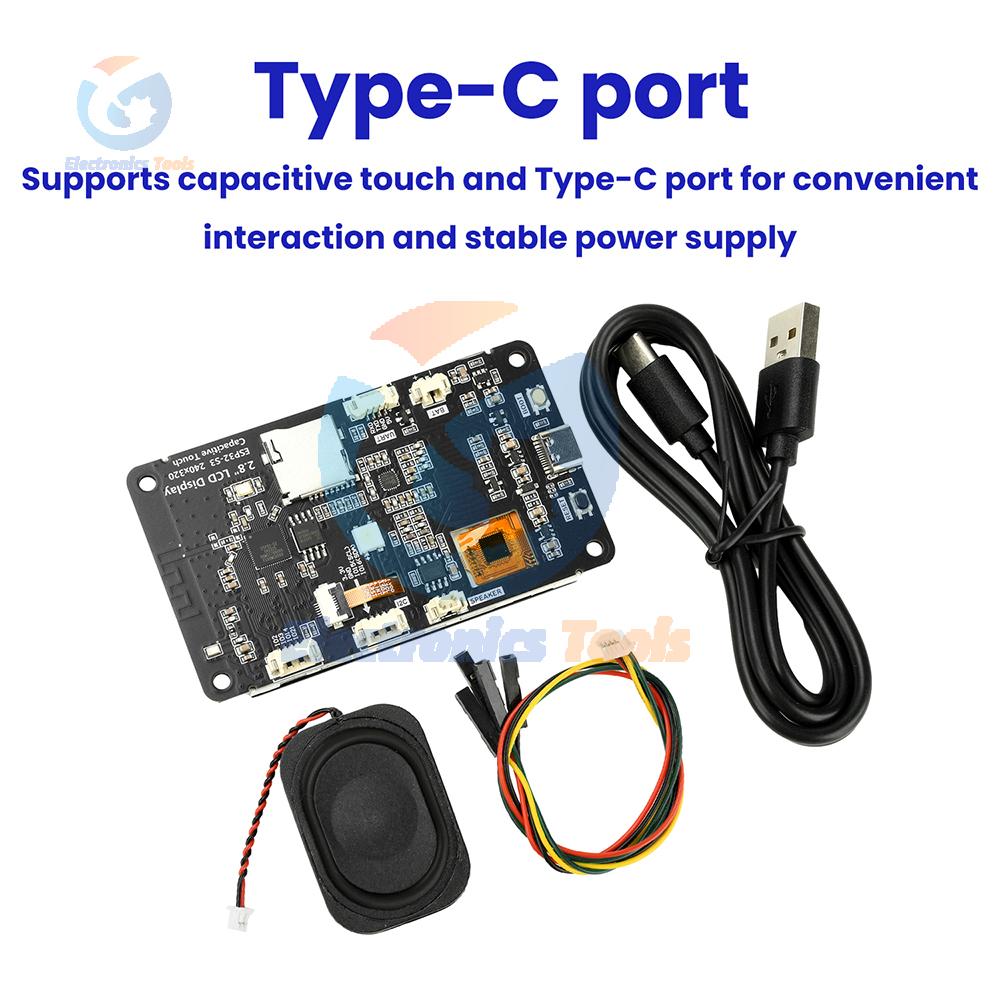 ESP32-S3 Development Board WiFi Bluetooth Dual Core Processor AI Smart Display 2.8-Inch Touch Screen Supports Xiaozhi Type-C