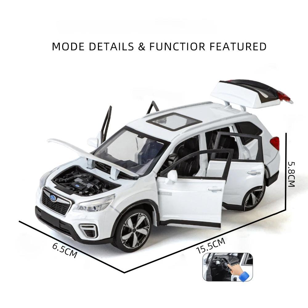 1/30 Subaru Forester SUV Alloy Muscle Car Model Sound and Light Pull Back Children's Toy Collectibles Birthday Gift