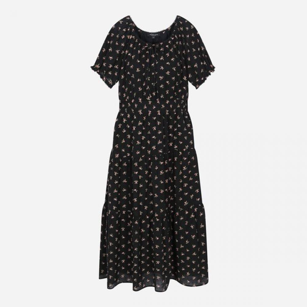 Thursday Island Women Flower Puff Sleeve Long Dress T264mop250w
