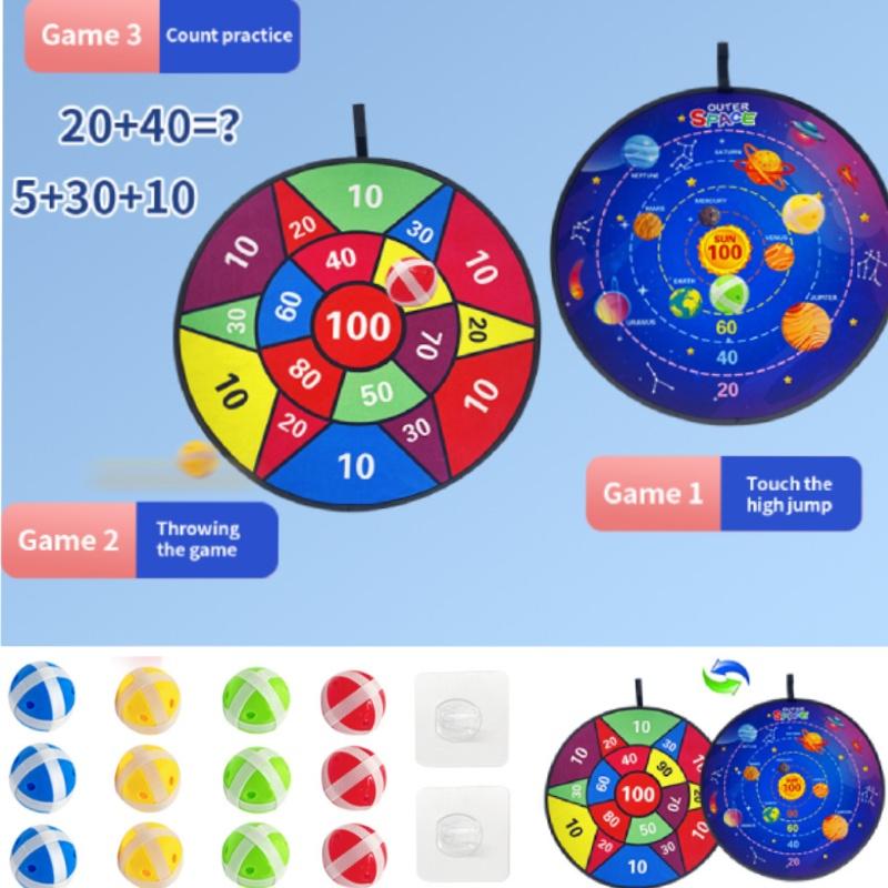 Large Double-sided Target For Cross-border Children's Dartboard Set Indoor Parent-child Game Toy With Sticky Balls