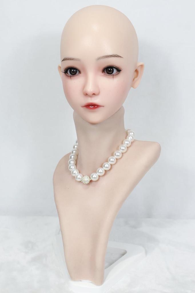 Pouze hlava, 100% silikonová hlava, pouze hlava, typ paruky, dva způsoby připojení, typ paruky GJ-004 číslo