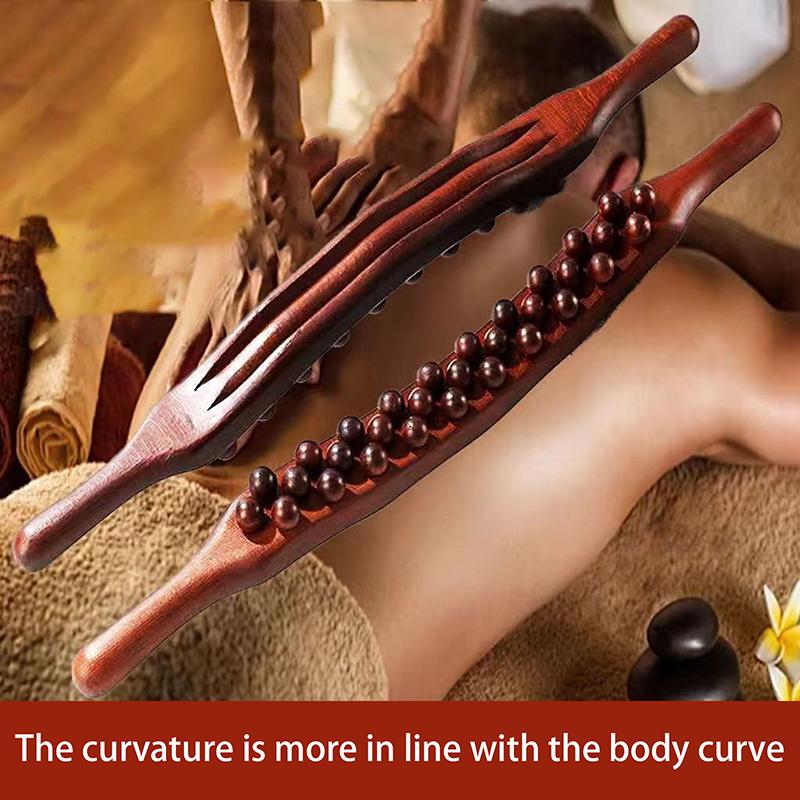 37 Perline Universale Massaggio Schiena Tendini Raschiamento Bastone Punto Trattamento Gua Sha Rilassamento Terapia Strumento Massaggiatore Addominale(Plastica)