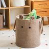 Cute Cartoon Folding Basket Large Capacity Plush Storage Basket Dirty Clothes Basket  Living Room