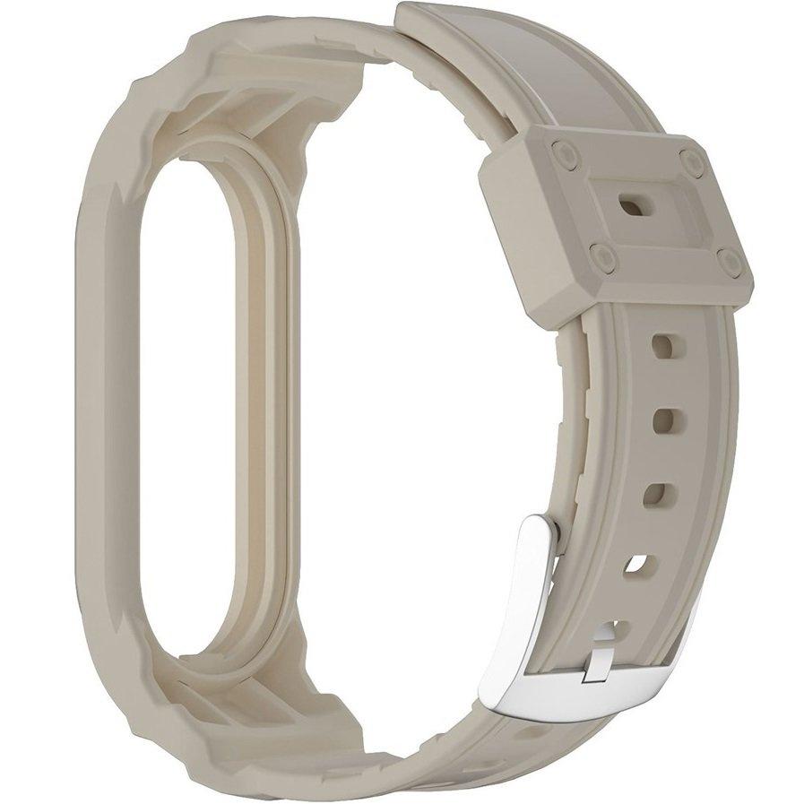 Silicone Strap for Xiaomi Mi Band 5/6/7/7 NFC, Beige