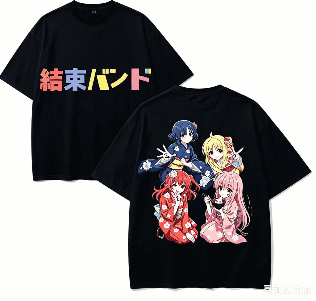Bocchi The Rock Anime Lover TShirt Harajuku Cotton NewModel Oversized Unisex Short Sleeves Classic Breathable Couples Classic