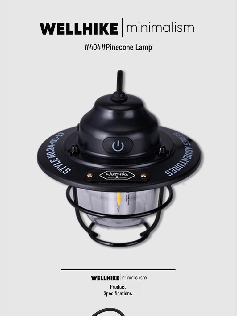 Mini Pinecone Retro Lantern: Ultra-Long Battery Life for Outdoor Camping & Handheld Ambiance Lighting