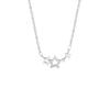 Trendy Silver-Plated Clavicle Necklace with Stone Stars - Cute Korean Jewelry, Perfect Birthday Gift