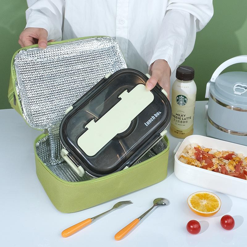 Kids Portable Warm Bag Pack Lunch Box Insulation Package Insulated Thermal Food Picnic Pouch for Boys Girls Kids Simple Handbag