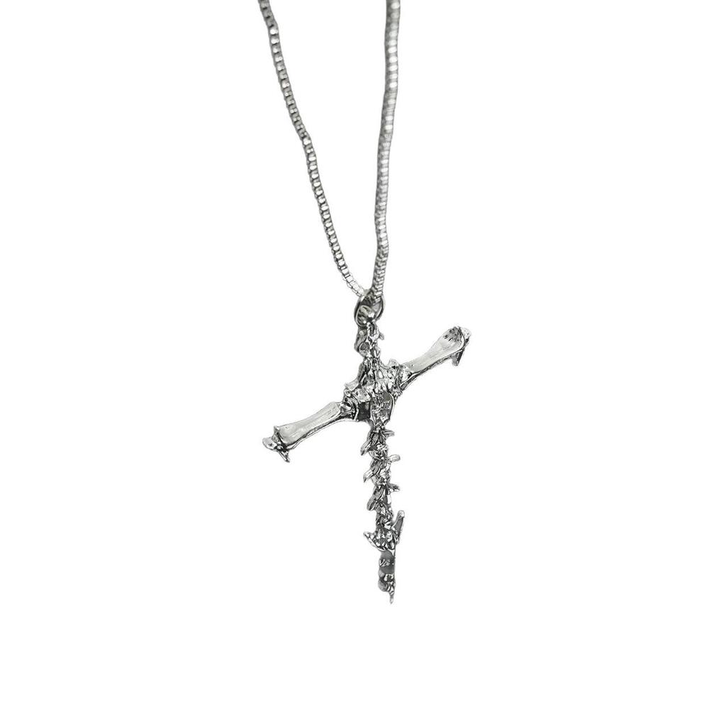 Original Skull Cross Necklace Pendant for Women and Men - Dark Style Trendy Accessory