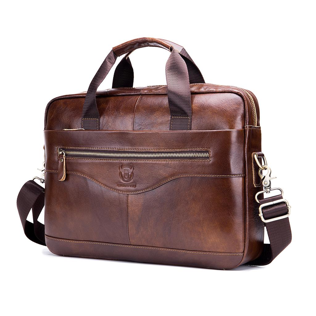 Men Leather Messenger Bag Satchel Bag Crossbody Shoulder Bag for Office School College Business