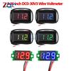 DC 3-30V Digital Voltmeter Voltage Tester Gauge LED Display 3-wire Cable Volt Meter for Car Motor Panel Mount 0.36 Inch