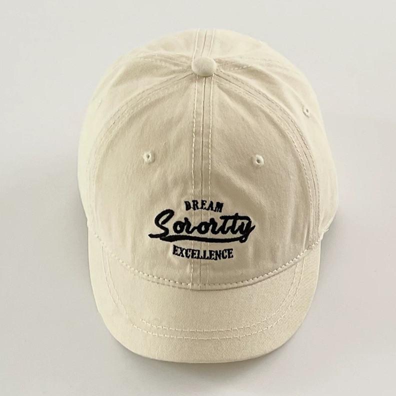 Cotton Embroidered Short Brim Baseball Cap For Casual Streetwear Style