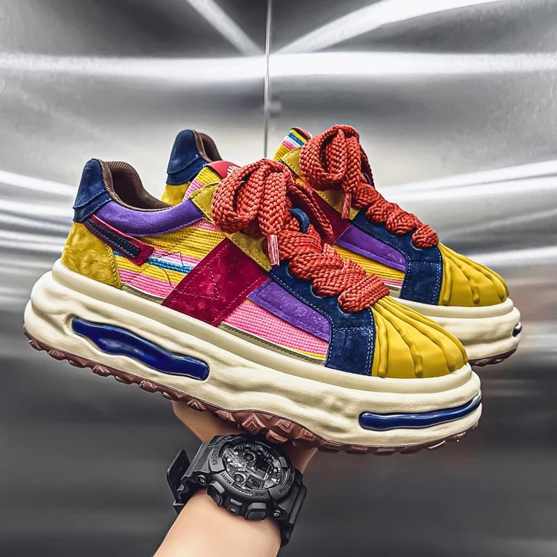 New Fashion Shoes Men Sneakers Lightweight Thick Soled Casual Shoes Non-slip Tennis Sports Shoes Athletic Zapatillas Hombre