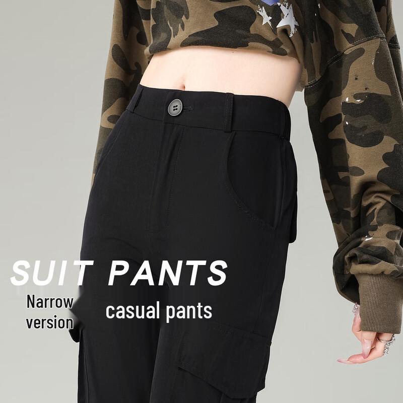 Pantalon cargo évasé taille haute pour femme Baleno