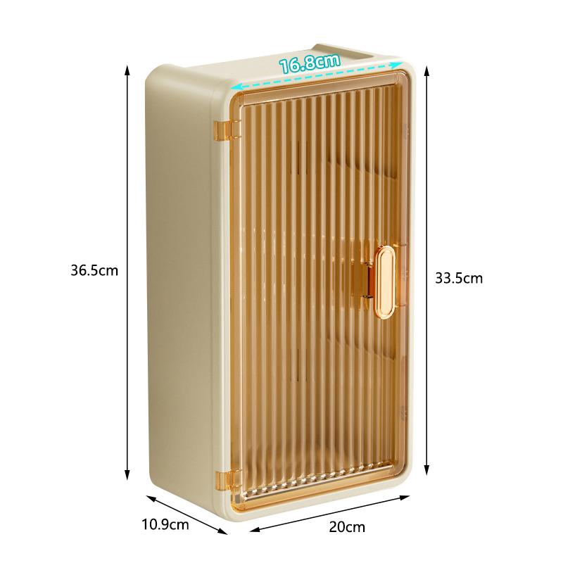 Bathroom Shelf Wall Mounted Waterproof Tissue Box Multifunctional Storage Rack for Toiletries Storage Box Shampoo Organizer
