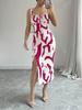 Spring/Summer New Arrivals USA Ins Style Printed Leopard Print Strappy Dress
