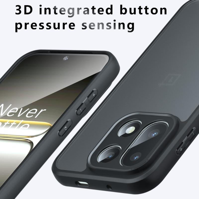 Matte transluzente Hülle für OnePlus 15 Airbags Stoßfester Bumper Schale TPU PC Handyhülle mit Kameraschutz für OnePlus 15