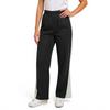 Women's Fashionable Color Blocked Elastic Waistband Versatile Straight Leg Casual Sweatpants Pants