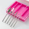 6Pcs/Box Quartz Diamond Sand Nail Files Drill Cuticle Polishing Bit Nail Grinding Head Electric Manicure Set Nail Art Tools